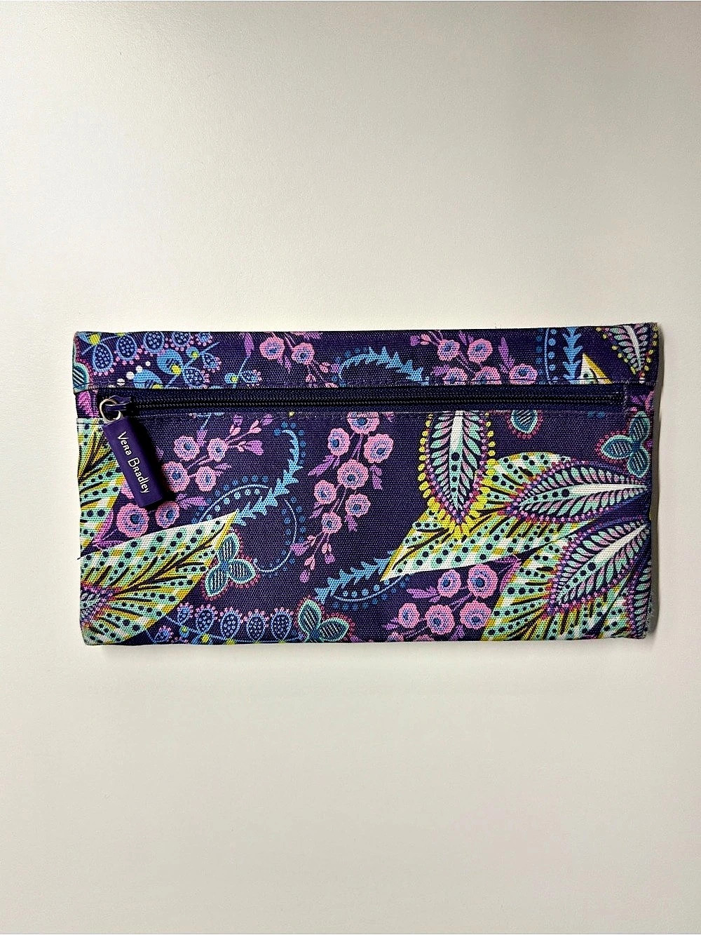 This is a Vera Bradley Double-Sided Pencil Pouch